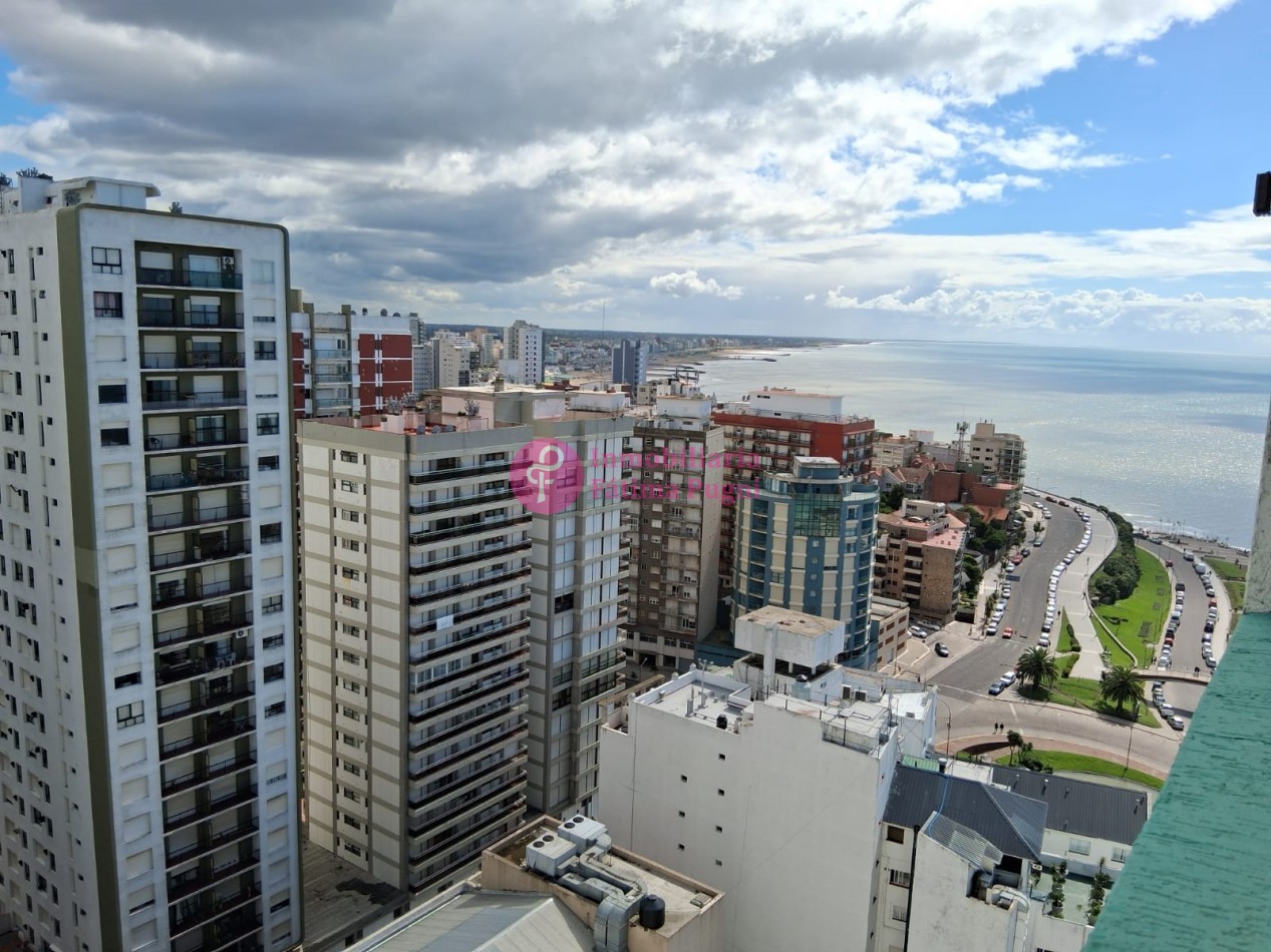 Av Luro 2237 Edif Almeria. Departamento 1 ambiente disible lateral, Piso 22, vista al mar