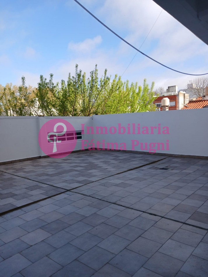 Dorrego casi Libertad. Departamento 3 ambientes contrafrente , con gran patio/terraza